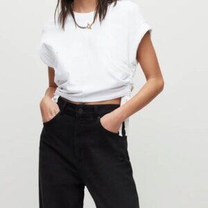 Cropped Mira T-Shirt, All Saints, Size S